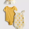 0-18mths | 2pk bodysuits and sun hat newborn set 0-18mths | 2pk bodysuits and sun hat newborn set