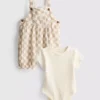 0-18mths | bodysuit and check overalls newborn set 0-18mths | bodysuit and check overalls newborn set