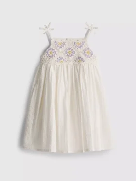 0-18mths | crochet newborn smock dress