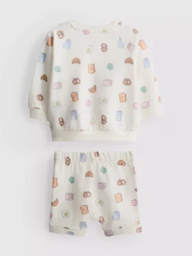 0-18mths | food graphic sweatshirt and shorts set