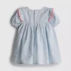 0-18mths | stripe seersucker newborn smock dress 0-18mths | stripe seersucker newborn smock dress