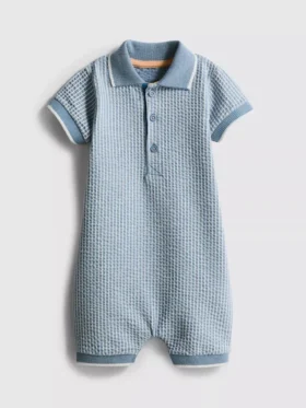0-18mths | textured newborn romper
