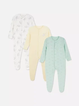 0-24mths | 3pk disney’s dumbo snap button sleepers