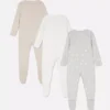 0-24mths | 3pk snap sleepers 0-24mths | 3pk snap sleepers
