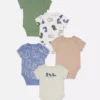 0-36mths | 5pk dinosaur graphic short sleeve bodysuits 0-36mths | 5pk dinosaur graphic short sleeve bodysuits