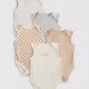 0-36mths | 5pk sleeveless bodysuits 0-36mths | 5pk sleeveless bodysuits