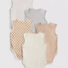0-36mths | 5pk sleeveless bodysuits 0-36mths | 5pk sleeveless bodysuits