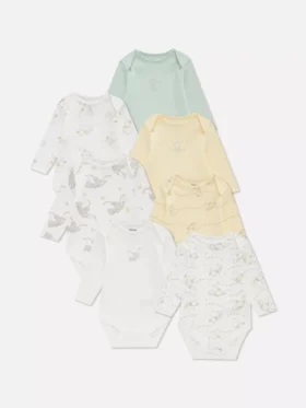 0-36mths | 7pk disney’s dumbo long sleeve bodysuits