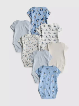 0-36mths | 7pk disney’s mickey mouse short-sleeve bodysuits