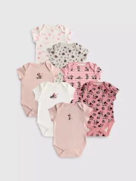 0-36mths | 7pk disney’s minnie mouse short-sleeve onesies