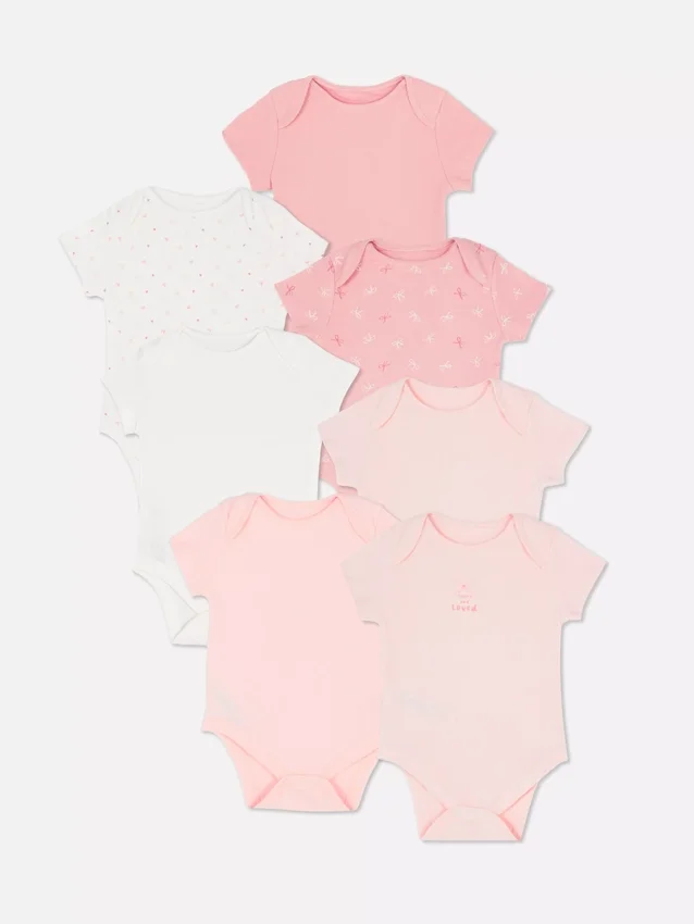 0-36mths | 7pk short sleeve bodysuits 0-36mths | 7pk short sleeve bodysuits