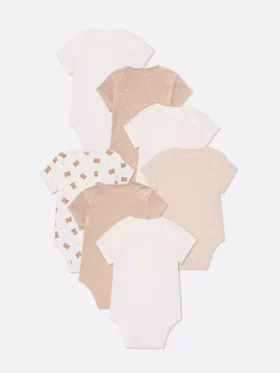 0-36mths | 7pk short sleeve bodysuits