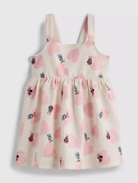 0-36mths | disney’s minnie mouse and daisy duck textured smock dress