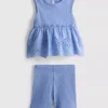 0-36mths | eyelet sleeveless top and shorts set 0-36mths | eyelet sleeveless top and shorts set