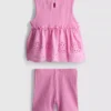 0-36mths | eyelet sleeveless top and shorts set 0-36mths | eyelet sleeveless top and shorts set