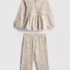 0-36mths | floral crinkle long-sleeve top and pants set 0-36mths | floral crinkle long-sleeve top and pants set