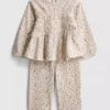 0-36mths | floral crinkle long-sleeve top and pants set 0-36mths | floral crinkle long-sleeve top and pants set