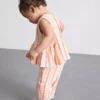 0-36mths | stripe peplum top and pants set 0-36mths | stripe peplum top and pants set