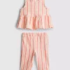 0-36mths | stripe peplum top and pants set 0-36mths | stripe peplum top and pants set