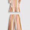 0-36mths | stripe ruffle top and pants set 0-36mths | stripe ruffle top and pants set