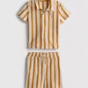 0-36mths | stripe textured shirt and shorts set 0-36mths | stripe textured shirt and shorts set