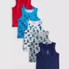 1.5-10yrs | 5pk dinosaur graphic tanks 1.5-10yrs | 5pk dinosaur graphic tanks