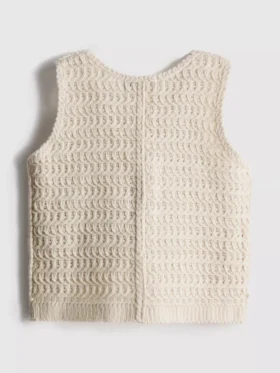 1.5-8yrs | crochet button-front vest