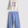 1.5-8yrs | embroidered peplum top and pants set 1.5-8yrs | embroidered peplum top and pants set