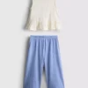 1.5-8yrs | embroidered peplum top and pants set 1.5-8yrs | embroidered peplum top and pants set