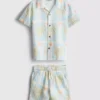 1.5-8yrs | printed textured shirt and shorts set 1.5-8yrs | printed textured shirt and shorts set