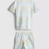 1.5-8yrs | printed textured shirt and shorts set 1.5-8yrs | printed textured shirt and shorts set