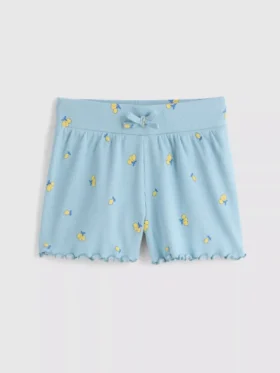 1.5-8yrs | ribbed lettuce trim shorts