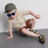 1.5-8yrs | slub cotton shirt and shorts set