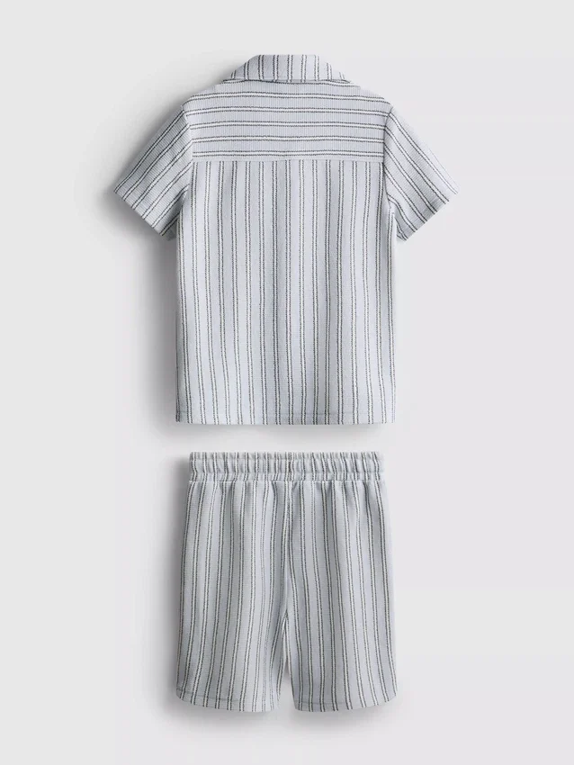1.5-8yrs | stripe knit shirt and shorts set 1.5-8yrs | stripe knit shirt and shorts set