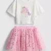 1.5-8yrs | unicorn graphic t-shirt and tutu skirt set 1.5-8yrs | unicorn graphic t-shirt and tutu skirt set