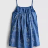 1.5-9yrs | chambray embroidered cami dress 1.5-9yrs | chambray embroidered cami dress