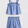 1.5-9yrs | crinkle textured blouse and shorts set 1.5-9yrs | crinkle textured blouse and shorts set