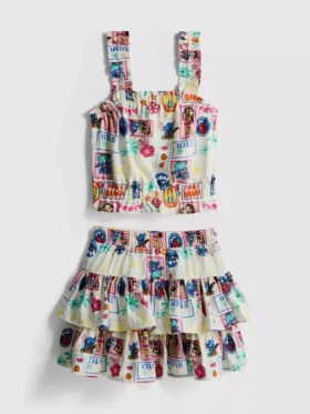 1.5-9yrs | disney’s stitch top and rara skirt set