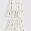 1.5-9yrs | embroidered blouse and shorts set 1.5-9yrs | embroidered blouse and shorts set