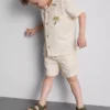 1.5-9yrs | embroidered shirt and shorts set 1.5-9yrs | embroidered shirt and shorts set