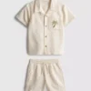 1.5-9yrs | embroidered shirt and shorts set 1.5-9yrs | embroidered shirt and shorts set