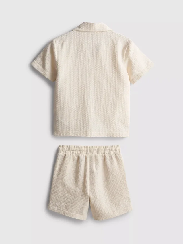 1.5-9yrs | embroidered shirt and shorts set 1.5-9yrs | embroidered shirt and shorts set