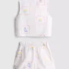 1.5-9yrs | embroidered sleeveless shirt and shorts set 1.5-9yrs | embroidered sleeveless shirt and shorts set