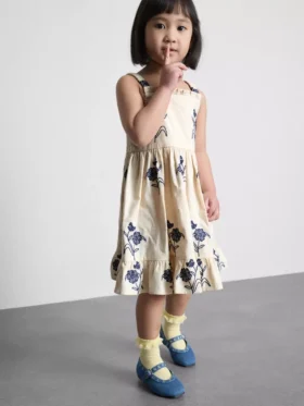 1.5-9yrs | floral shirred tiered dress