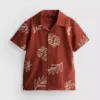 1.5-9yrs | leaf embroidered shirt 1.5-9yrs | leaf embroidered shirt