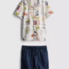 1.5-9yrs | printed shirt and shorts set
