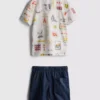 1.5-9yrs | printed shirt and shorts set