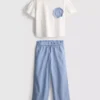 1.5-9yrs | ruffle t-shirt and pants set 1.5-9yrs | ruffle t-shirt and pants set