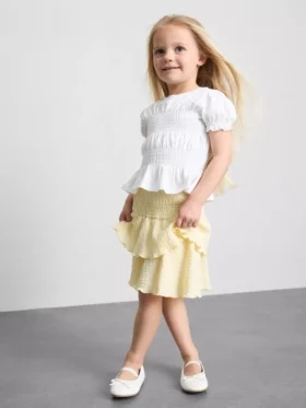 1.5-9yrs | shirred peplum top 1.5-9yrs | shirred peplum top