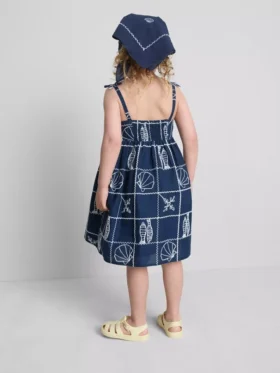 1.5-9yrs | spaghetti strap embroidered smock dress 1.5-9yrs | spaghetti strap embroidered smock dress